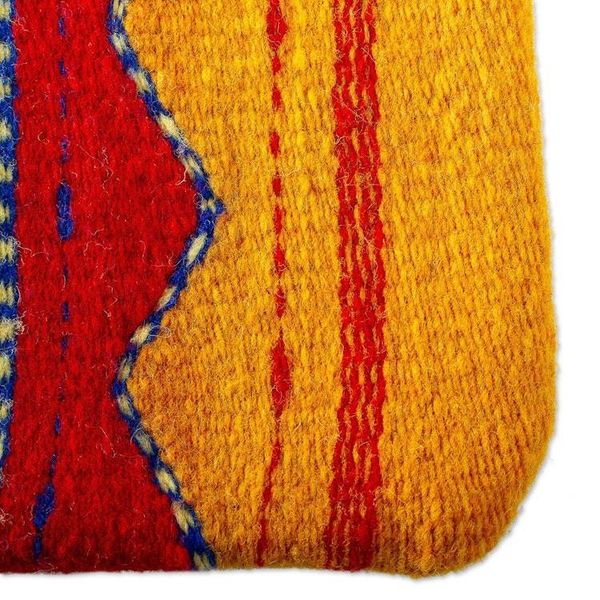 Alternate image for Multicolored Zapotec Wool Cushion Cover Diamond Tradition