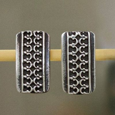 Primary image for Silver button earrings Imperial