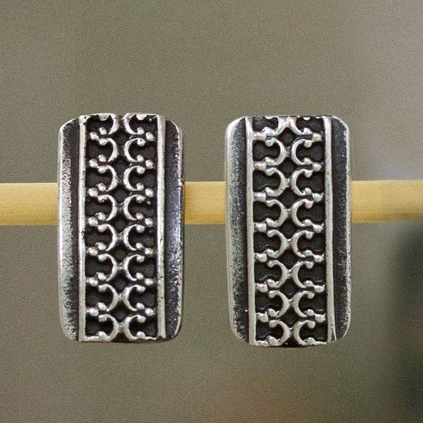 Alternate image for Silver button earrings Imperial