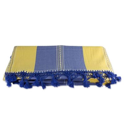 Alternate image for Zapotec cotton bedspread King Oaxaca Morn