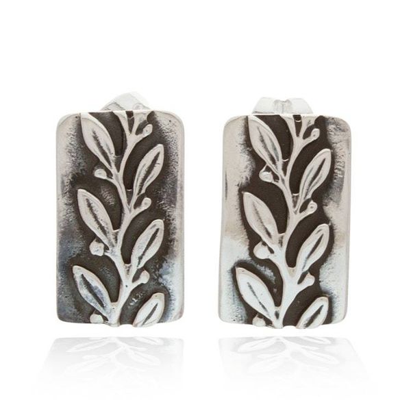 Alternate image for Silver button earrings Tribute to Nature
