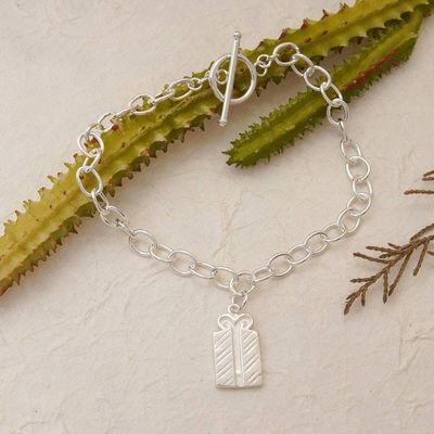 Alternate image for High-Polished Sterling Silver Gift-Shaped Charm Bracelet Special Gifts