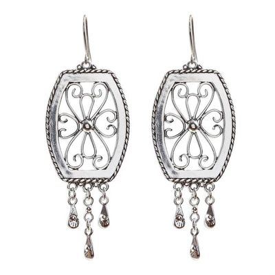 Alternate image for Ornate Sterling Silver Dangle Earrings Edens Gate