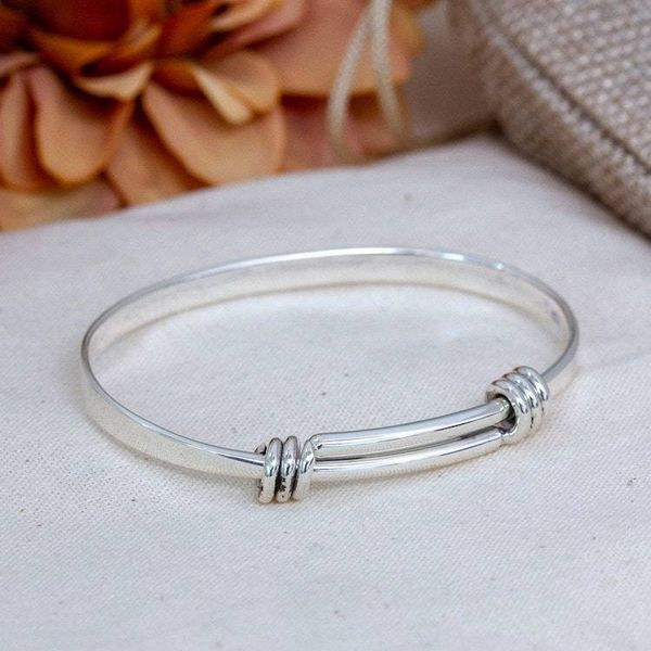Alternate image for Simple Sterling Silver Bangle Bracelet Crafted in Mexico Gleaming Band