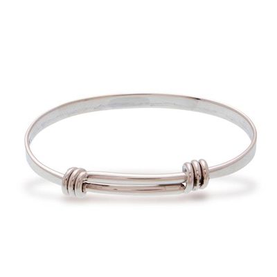 Alternate image for Simple Sterling Silver Bangle Bracelet Crafted in Mexico Gleaming Band