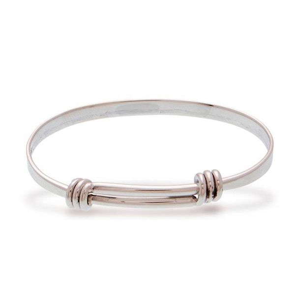 Alternate image for Simple Sterling Silver Bangle Bracelet Crafted in Mexico Gleaming Band