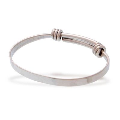 Alternate image for Simple Sterling Silver Bangle Bracelet Crafted in Mexico Gleaming Band