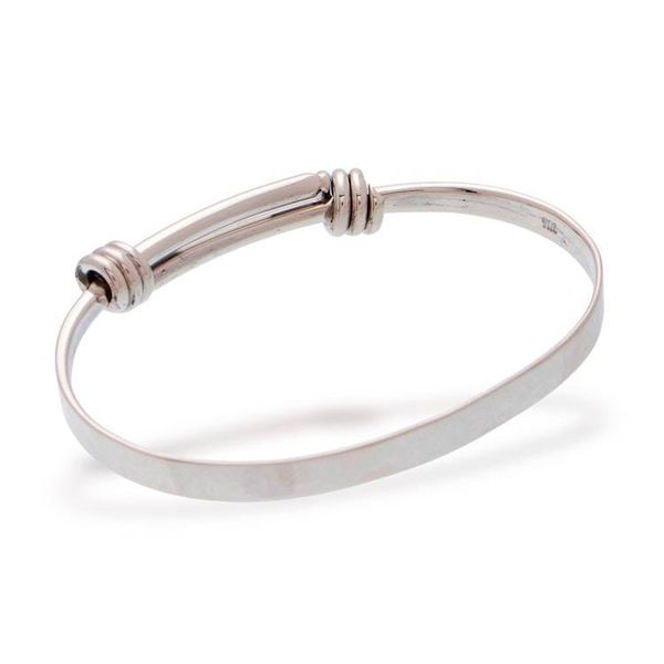 Alternate image for Simple Sterling Silver Bangle Bracelet Crafted in Mexico Gleaming Band