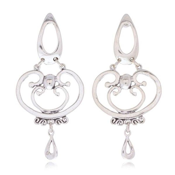 Alternate image for Sterling silver earrings Silver Arabesques