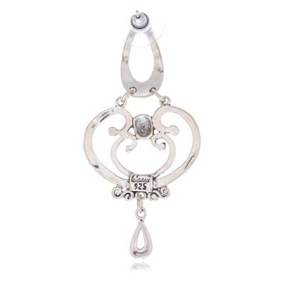 Alternate image for Sterling silver earrings Silver Arabesques