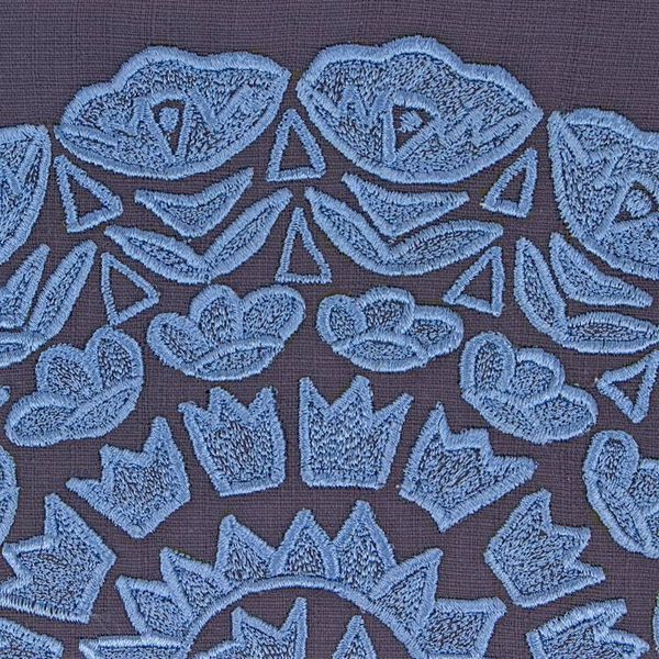 Alternate image for Sun-Themed Flint and Cerulean Silk-Embroidered Satin Clutch Flint Sunshine