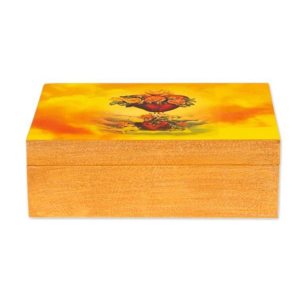 Alternate image for Religious Decoupage Wood Decorative Box from Mexico The Majestic Heart