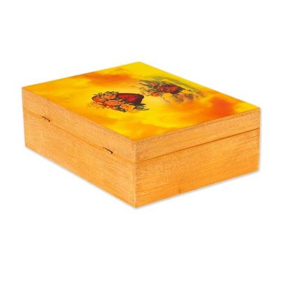 Alternate image for Religious Decoupage Wood Decorative Box from Mexico The Majestic Heart