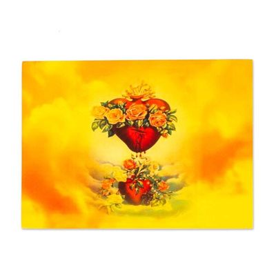 Alternate image for Religious Decoupage Wood Decorative Box from Mexico The Majestic Heart