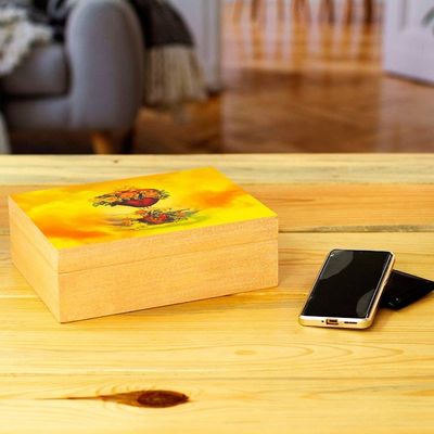 Alternate image for Religious Decoupage Wood Decorative Box from Mexico The Majestic Heart