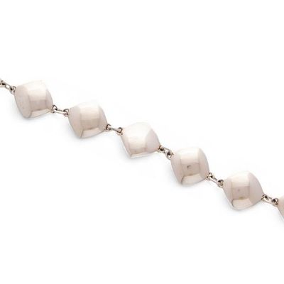 Alternate image for Avant-Garde Polished Diamond-Shaped Silver Link Bracelet Avant-Garde Belle