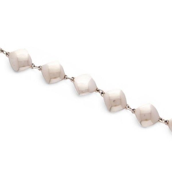 Alternate image for Avant-Garde Polished Diamond-Shaped Silver Link Bracelet Avant-Garde Belle