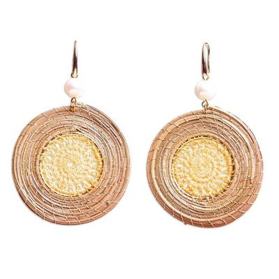 Alternate image for Pine Needle Earrings with Cultured Pearls Into the Forest