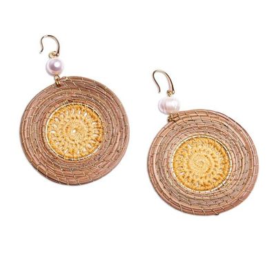 Alternate image for Pine Needle Earrings with Cultured Pearls Into the Forest