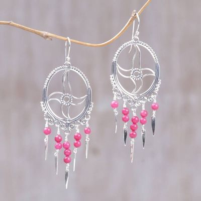 Alternate image for Agate chandelier earrings Joyful Life