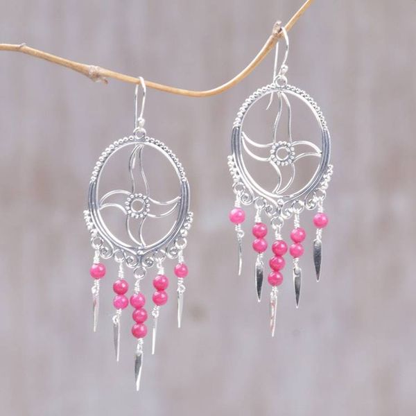 Alternate image for Agate chandelier earrings Joyful Life