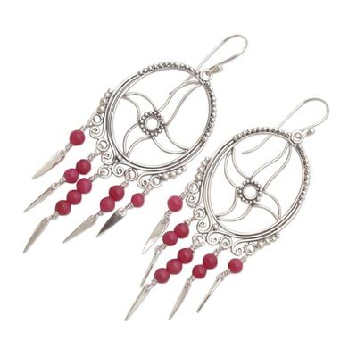 Alternate image for Agate chandelier earrings Joyful Life