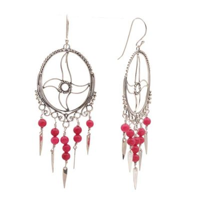 Alternate image for Agate chandelier earrings Joyful Life