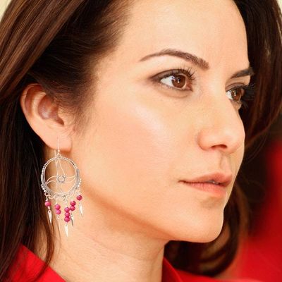 Alternate image for Agate chandelier earrings Joyful Life