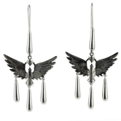 Alternate image for Surreal Sterling Silver Earrings Artisan Crafted Jewelry Paloma