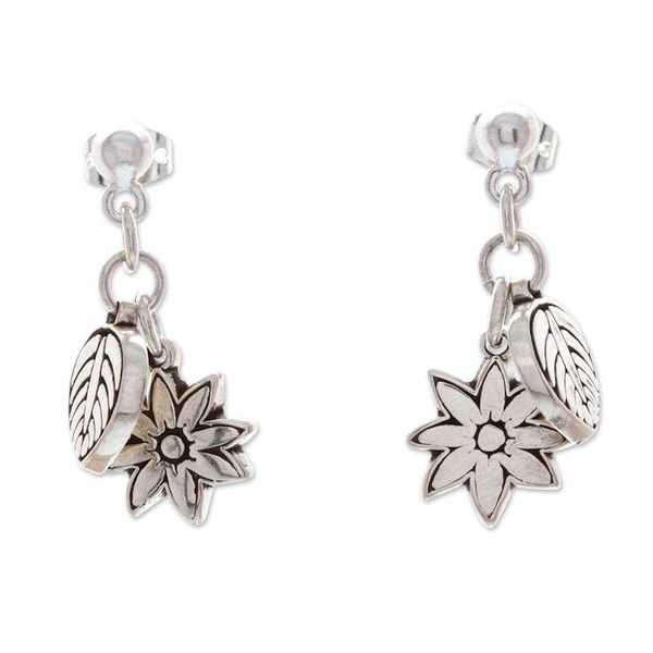 Alternate image for Spring-Themed Sterling Silver Dangle Earrings from Mexico Spring Swing