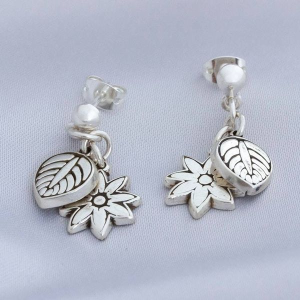 Alternate image for Spring-Themed Sterling Silver Dangle Earrings from Mexico Spring Swing