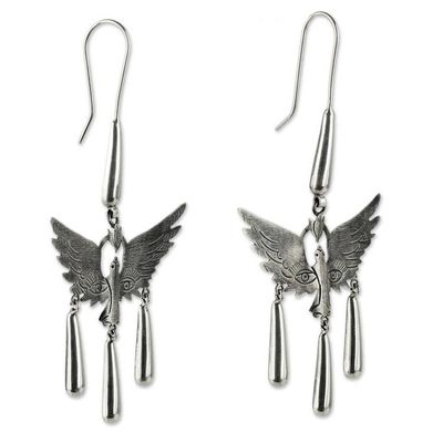 Alternate image for Surreal Sterling Silver Earrings Artisan Crafted Jewelry Paloma