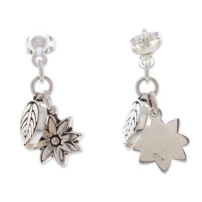 Alternate image for Spring-Themed Sterling Silver Dangle Earrings from Mexico Spring Swing