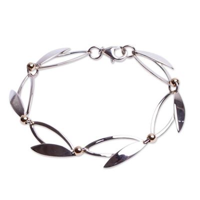 Alternate image for 14k Gold-Accented Sterling Silver Charm Bracelet from Mexico Silver Blades