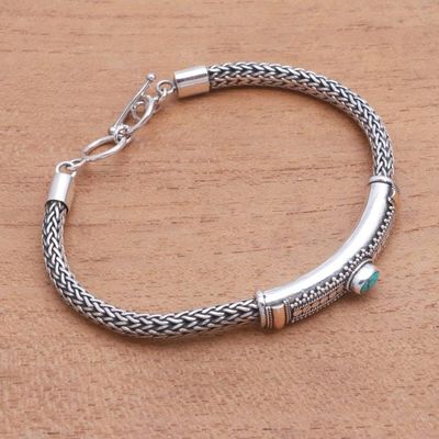 Alternate image for Gold Accented Natural Turquoise Pendant Bracelet from Bali Center of Hope
