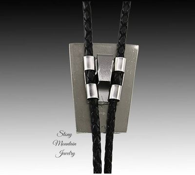 Alternate image for Unique Mohave Purple Turquoise Bolo Tie in Nickel Silver, Unique Handcrafted Wedding Bolo Tie, The Maverick Collection