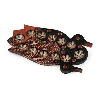 Alternate image for Handmade Wood Batik Mancala Board Game Set with Duck Design Delightful Duck
