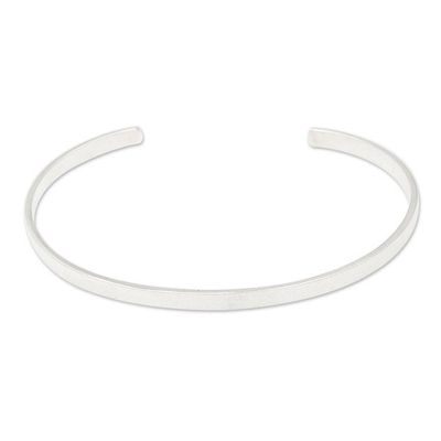 Alternate image for Modern Sterling Silver Cuff Bracelet in a High Polish Finish Yourself