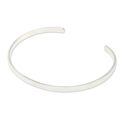 Alternate image for Modern Sterling Silver Cuff Bracelet in a High Polish Finish Yourself