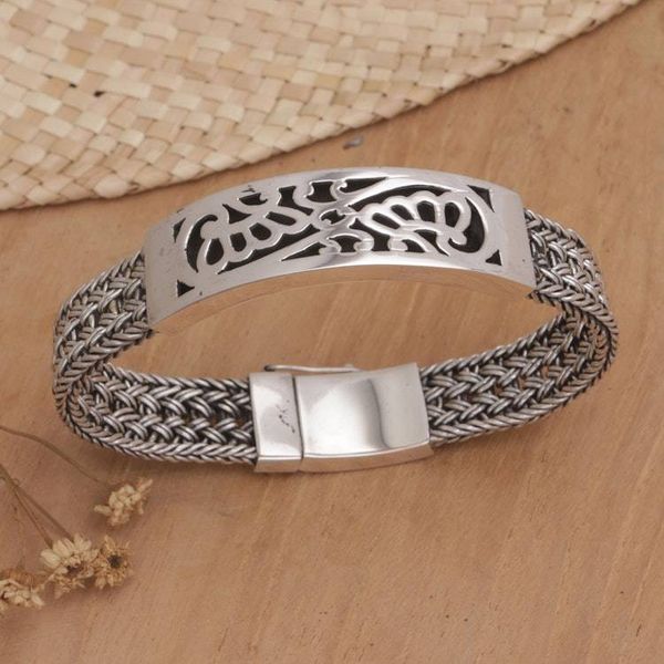 Alternate image for Floral Sterling Silver Wristband Bracelet Crown of Petals