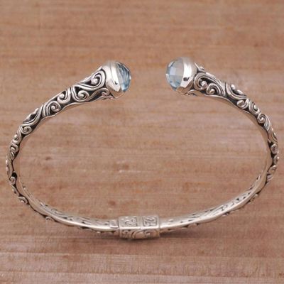 Primary image for Blue Topaz and Sterling Silver Cuff Bracelet from Bali Eden Vines