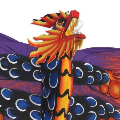 Alternate image for Hand Painted Nylon Purple Balinese Dragon Kite Purple Dragon