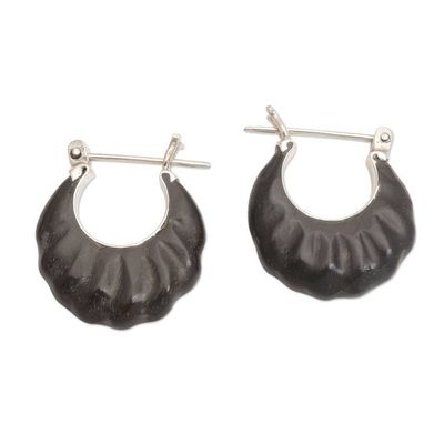 Alternate image for Sterling silver hoop earrings Cocoon
