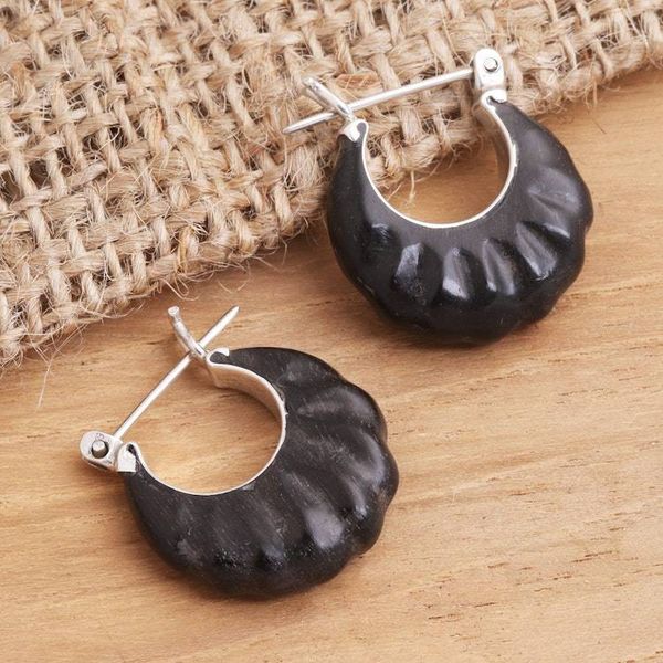 Alternate image for Sterling silver hoop earrings Cocoon