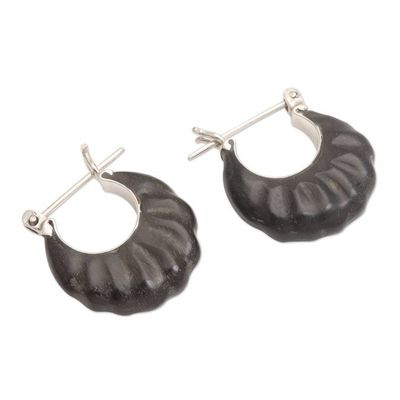 Alternate image for Sterling silver hoop earrings Cocoon