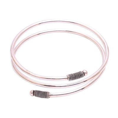 Alternate image for Sterling Silver Wrap Bracelet Crafted in Java Delightful Wrap