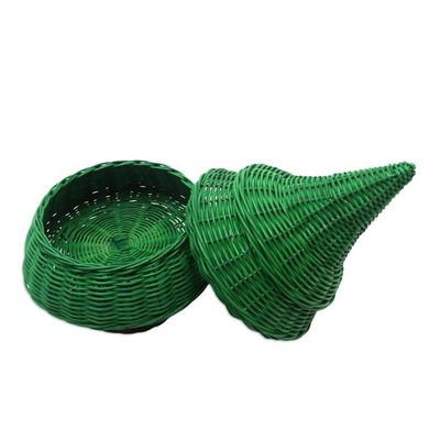 Alternate image for Holiday Christmas Tree Rattan Basket Painted by Hand Secret Christmas Tree