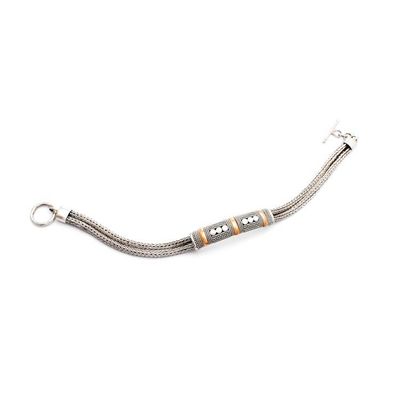 Alternate image for Handcrafted Gold Accent and Sterling Silver Bracelet Puri Naga