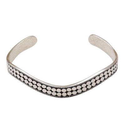 Alternate image for Hand Crafted Sterling Silver Cuff Bracelet Easy Peasy