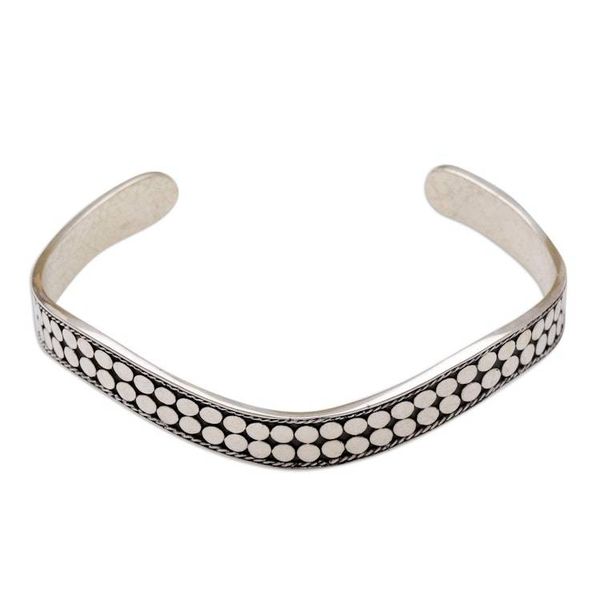 Alternate image for Hand Crafted Sterling Silver Cuff Bracelet Easy Peasy